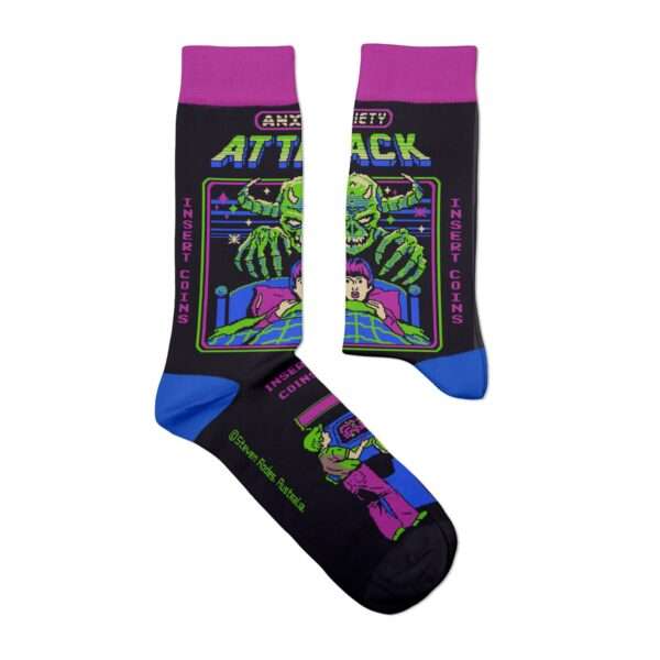 Anxiety Attack by Steven Rhodes Socks