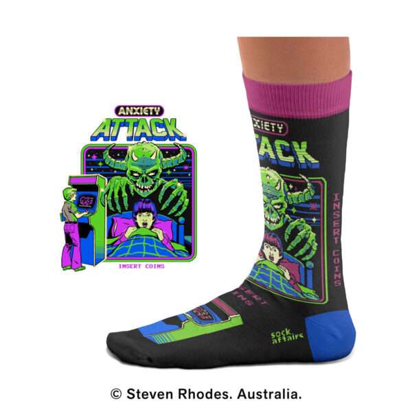 Anxiety Attack by Steven Rhodes Socks - Image 5