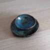 Conjunto Tigela Pequena e Pires Escuro com Vidrado Azul