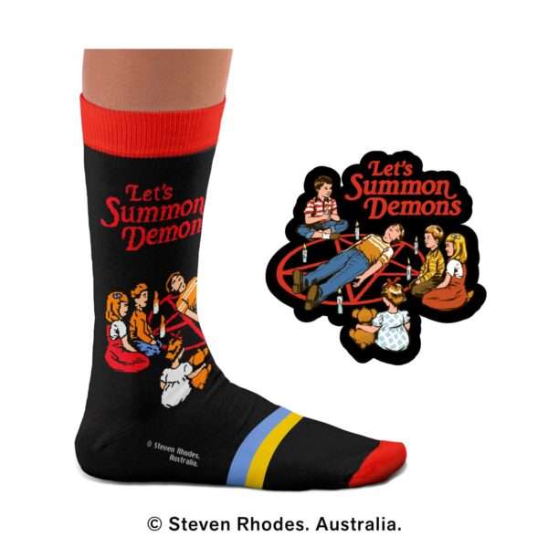 Let's Summon Demons by Steven Rhodes Socks - Image 4